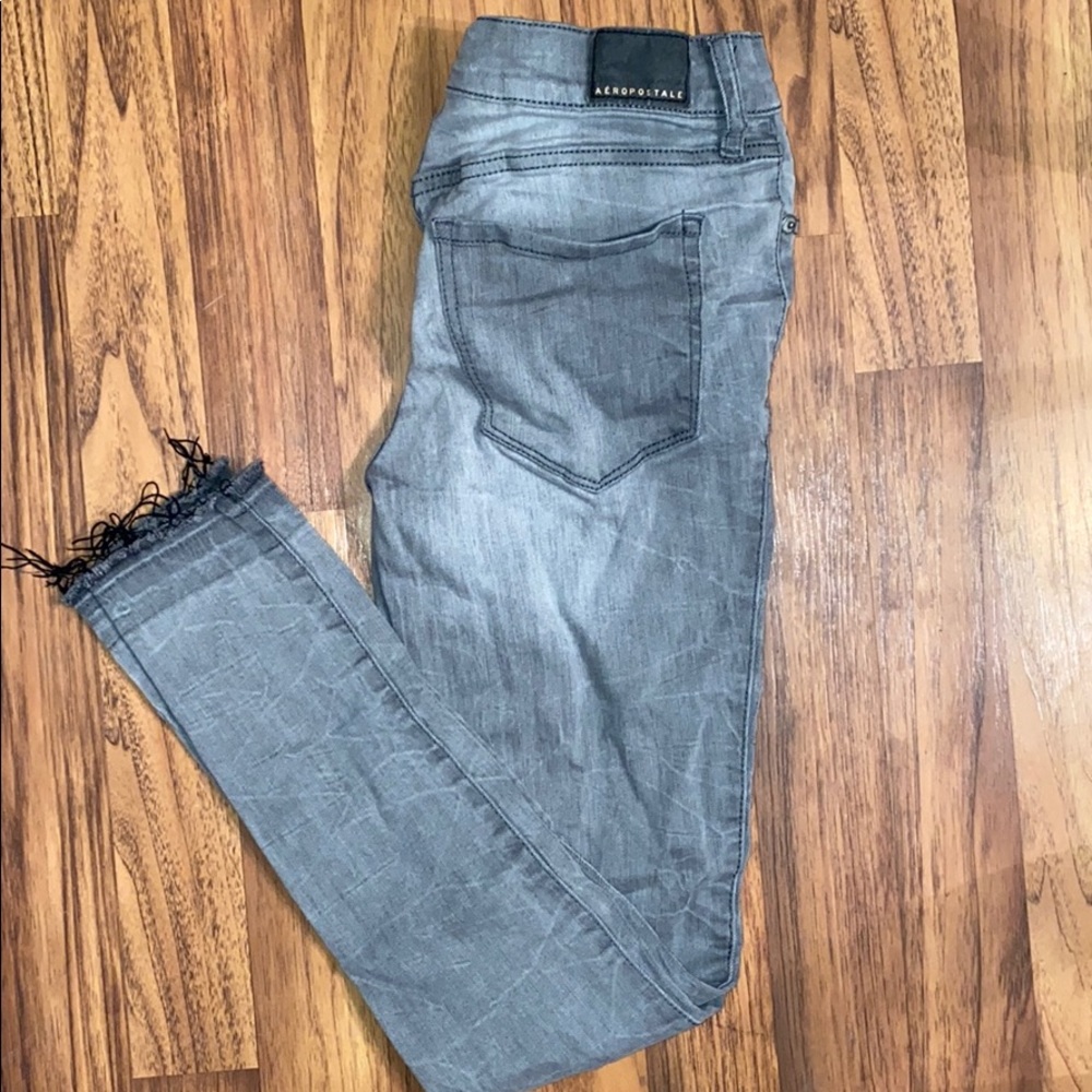 AEROPOSTALE | JUNIORS DARK GREY SKINNY JEANS SIZE 0